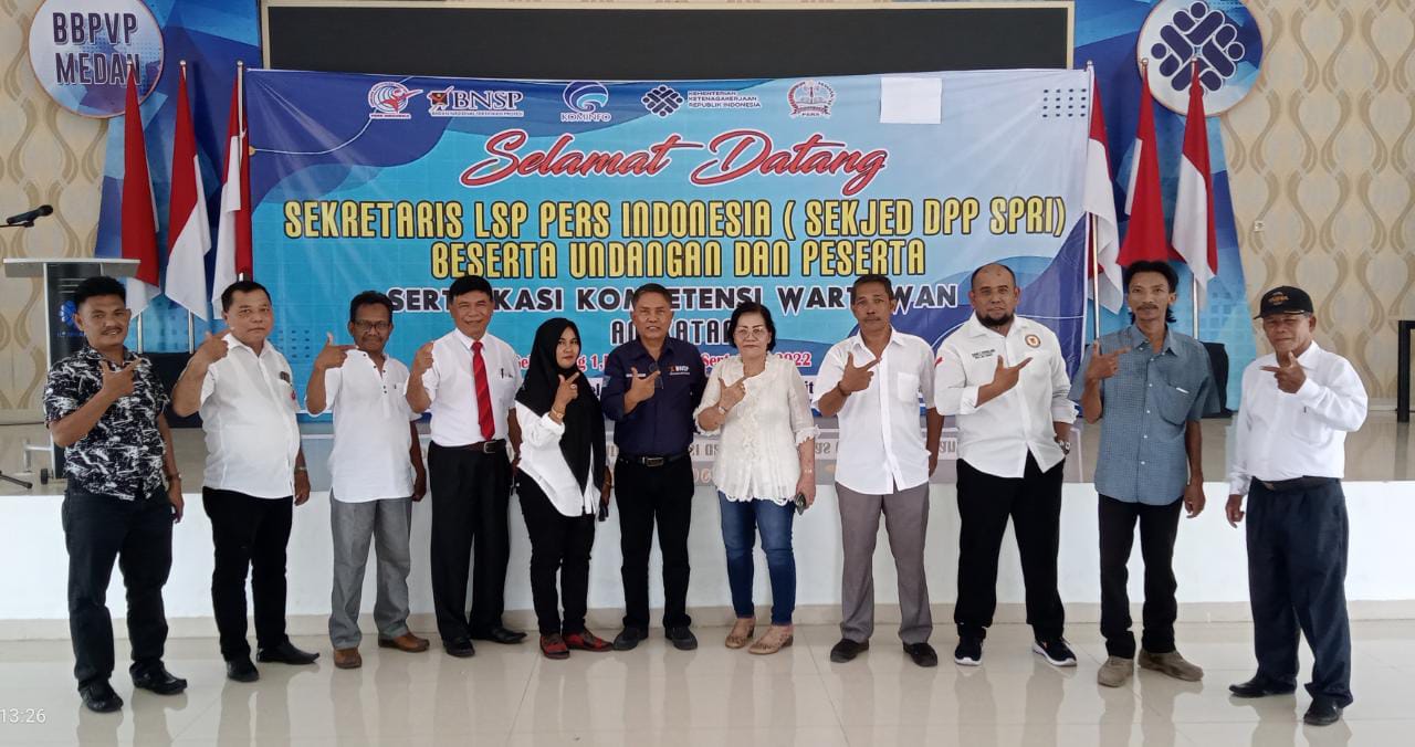 SKW LSP Pers Indonesia Lisensi BNSP Angkatan I Sumut Resmi Dibuka.