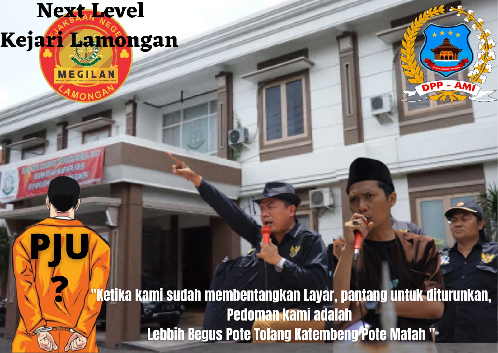 AMI Deadline Kejari Lamongan 7x24 Jam Untuk Segera Tetapkan Tersangka Kasus PJU