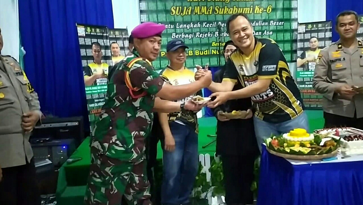 Puslatpur Marinir 6 Antralina Hadiri HUT SUJA MMA Sukabumi ke-6 Tahun 2022