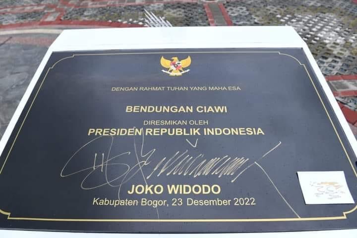 Resmikan Bendungan Ciawi, Presiden: Mampu Reduksi Banjir di Jakarta