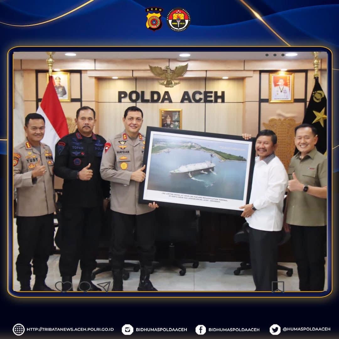 Kapolda Irjen Pol Ahmad Haydar Audiensi  Bersama Pihak PT Perta Arun Gas Di Mapolda Aceh