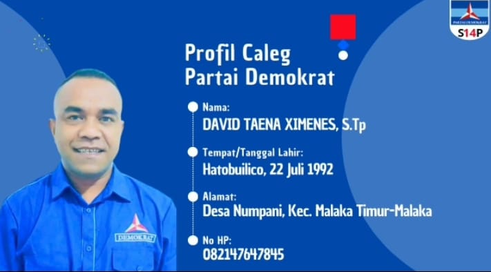 Tunggangi Partai Demokrat, David Ximenes Maju Caleg 2024 Untuk Tepis Asumsi Miring Yang Sudah Jadi Konsumsi Publik