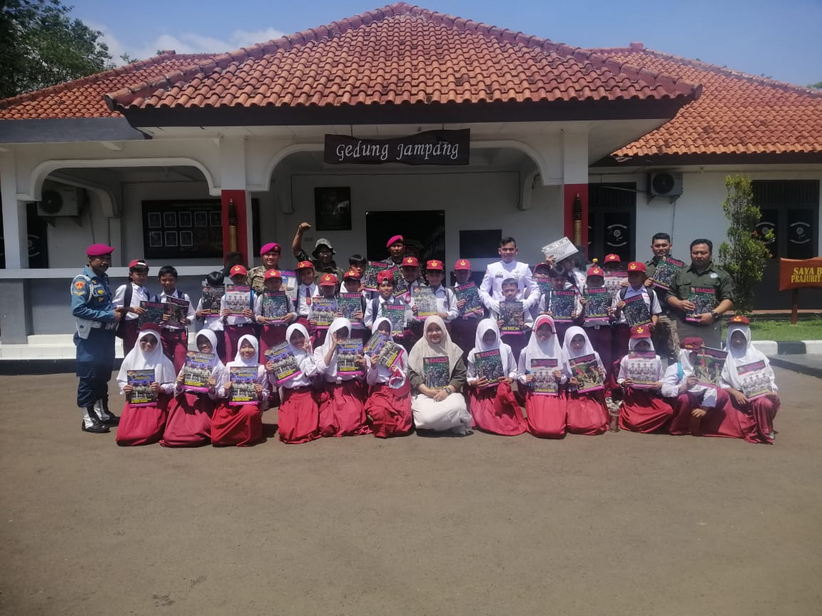 Tingkatkan Rasa Nasionalisme, Puslatpurmar 6 Antralina Beri Edukasi Wawasan Bela Negara Bagi Pelajar SD Jawa Barat
