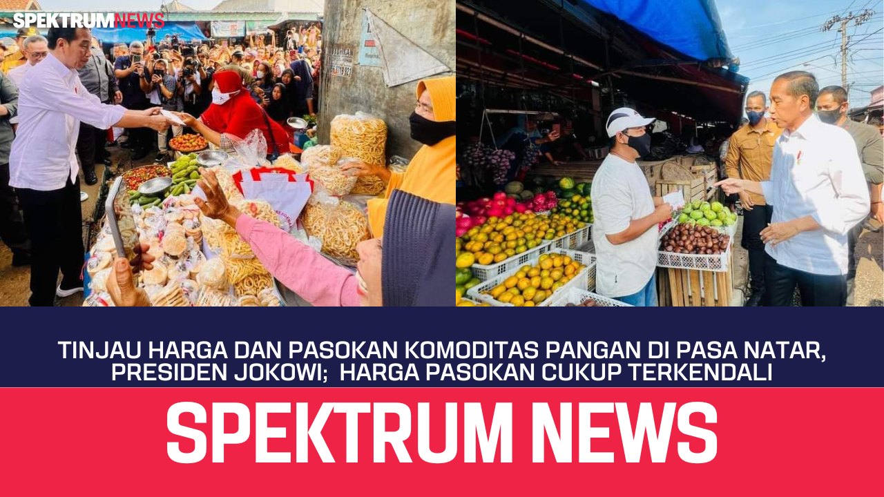 Tinjau Harga Dan Pasokan Komoditas Pangan Di Pasar Natar, Presiden Jokowi ; Harga Pasokan Cukup Terkendali
