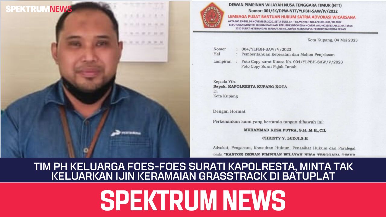 Tim PH Keluarga Foes-Foes Surati Kapolresta, Minta Tak Keluarkan Ijin Keramaian Grasstrack di Batuplat