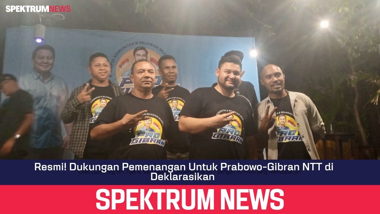 Resmi! Dukungan Pemenangan Untuk Prabowo-Gibran NTT di Deklarasikan 